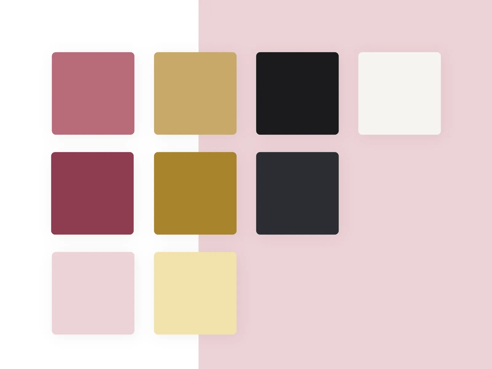Identidade visual da Daiju Glamour: a paleta de cores