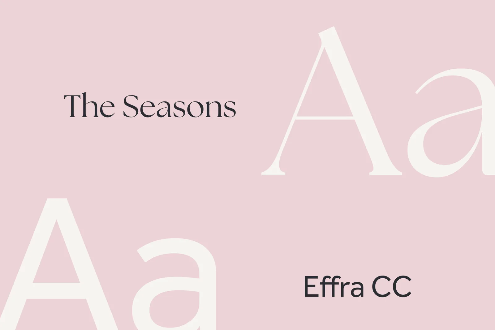 Identidade visual da Daiju Glamour: as tipografias The Seasons e Effra