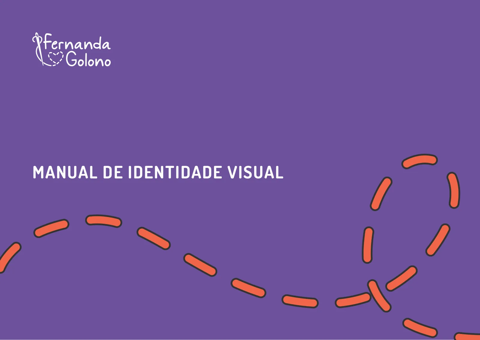 Capa do manual de identidade visual de Fernanda Golono