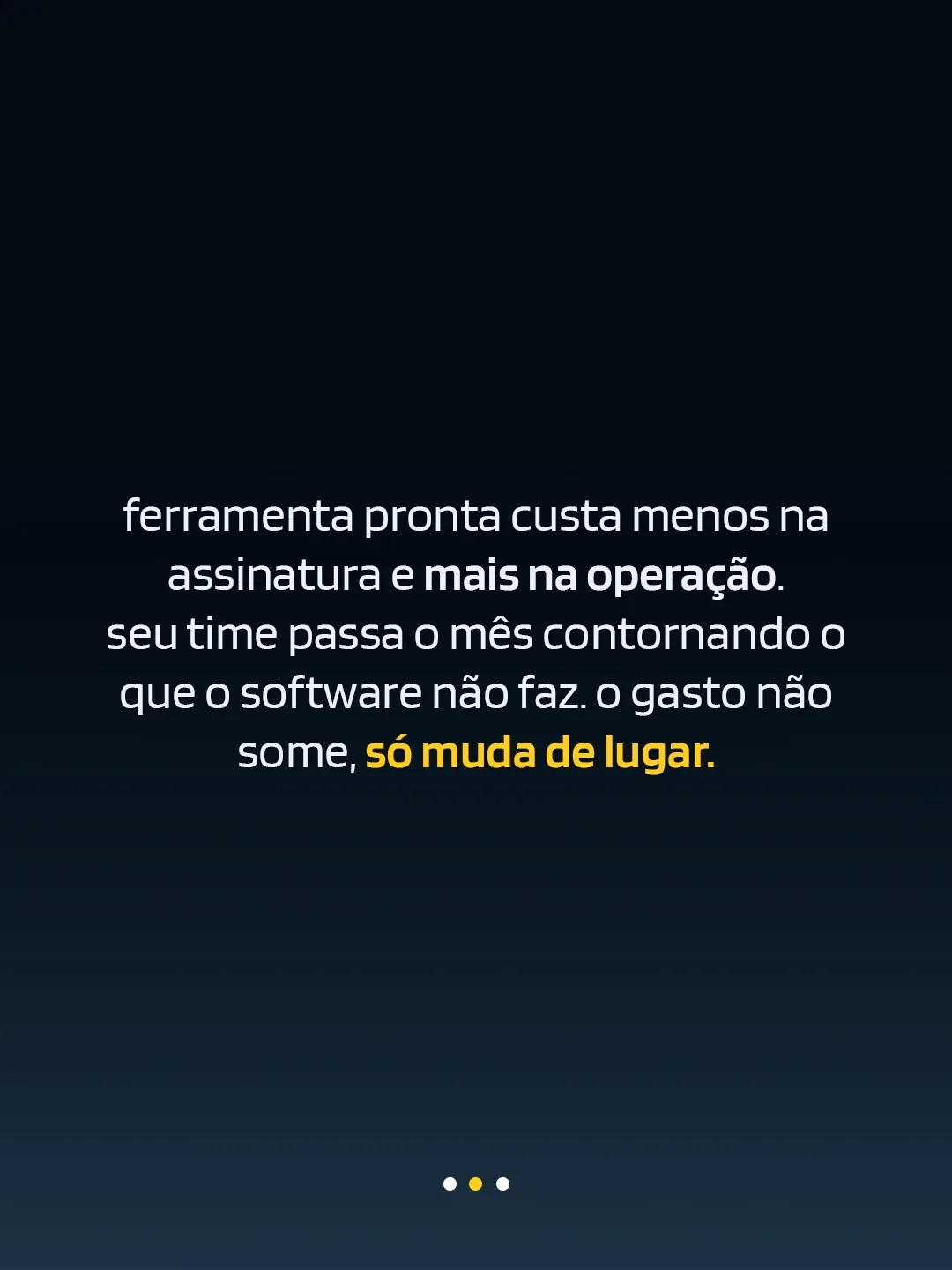 Slide 2 de 3 do carrossel “Sistema é caro”, publicado no Instagram de InnoForge Tech