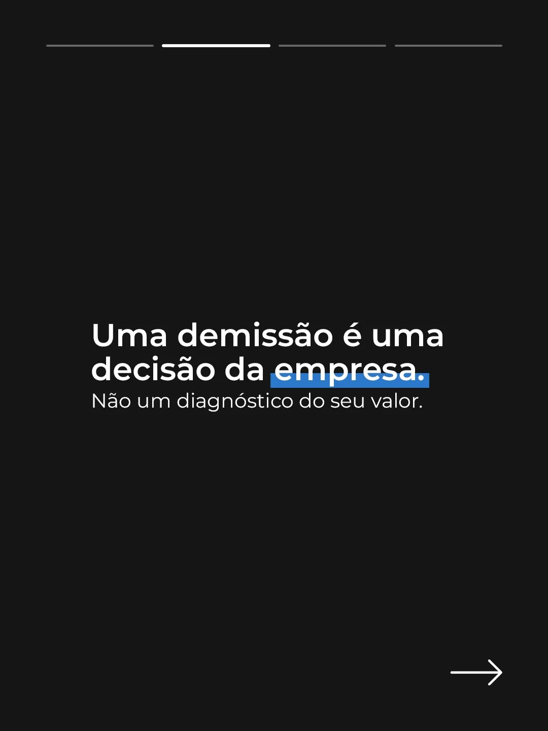 Slide 2 de 4 do carrossel “A empresa encerrou o seu contrato. Não a sua trajetória.”, publicado no Instagram de Jane Souza