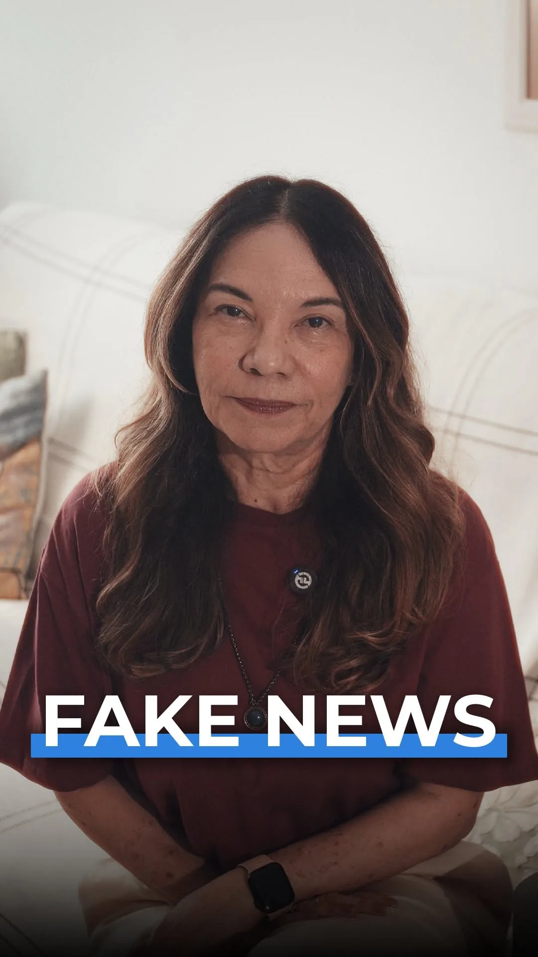 Capa do reel “Fake news”, editado pela Grafando para o Instagram de Jane Souza