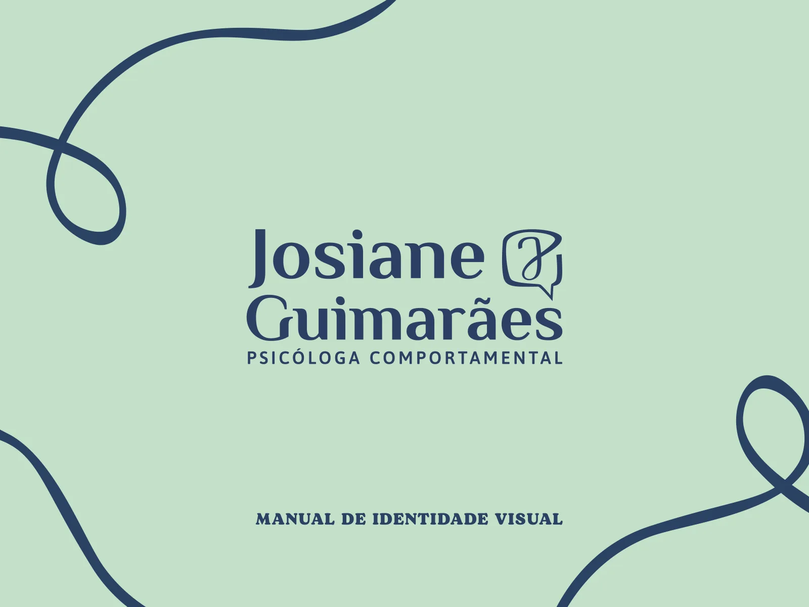 Capa do manual de identidade visual de Josiane Guimarães