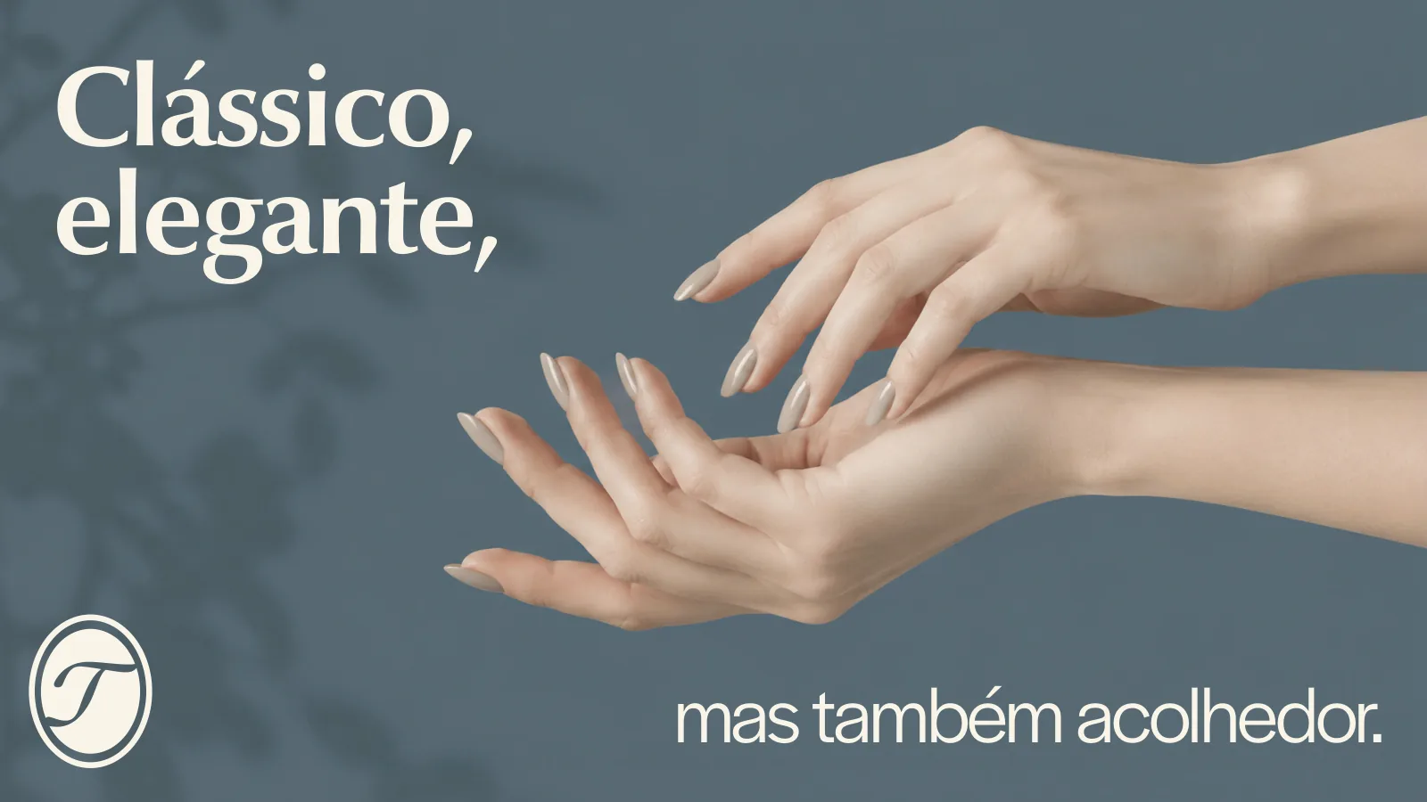 Apresentação da identidade visual da Tadiotto, slide 2 de 11: conceito: clássico, elegante, mas também acolhedor