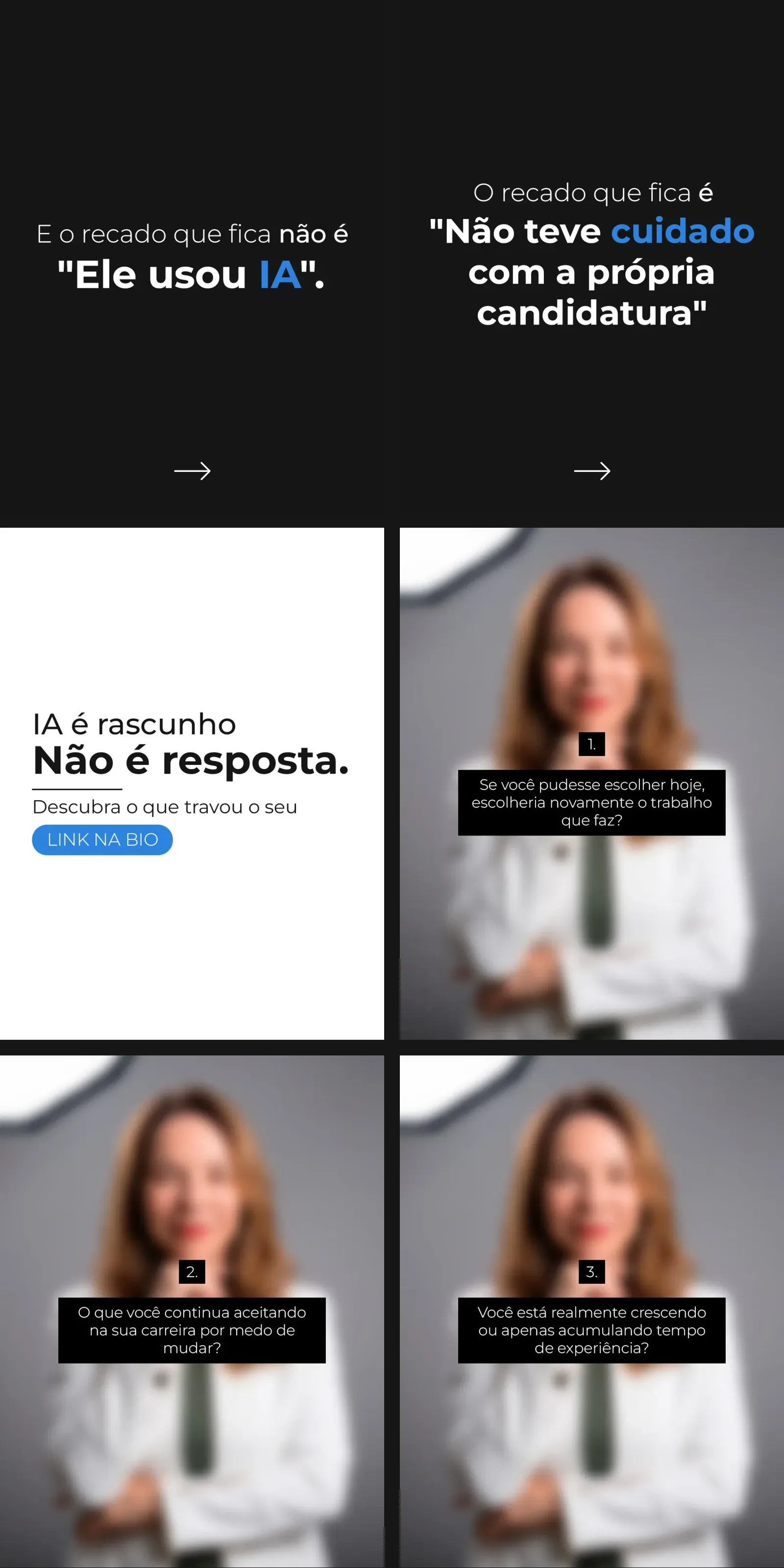 Posts criados pela Grafando para o Instagram de Jane Souza