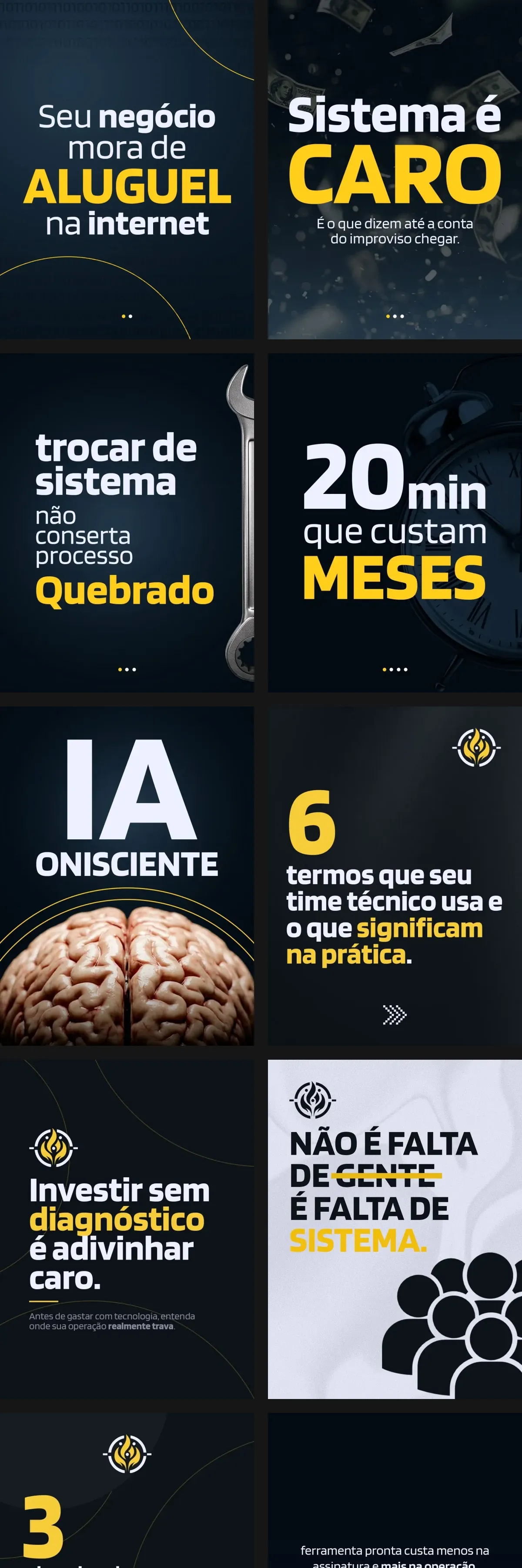 Posts do Instagram de InnoForge Tech, produzidos pela Grafando